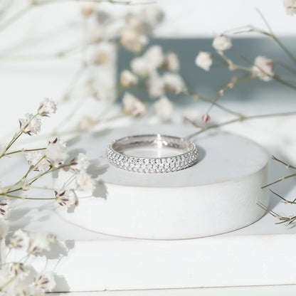 Classic Moissanite Eternity Wedding Band for Women