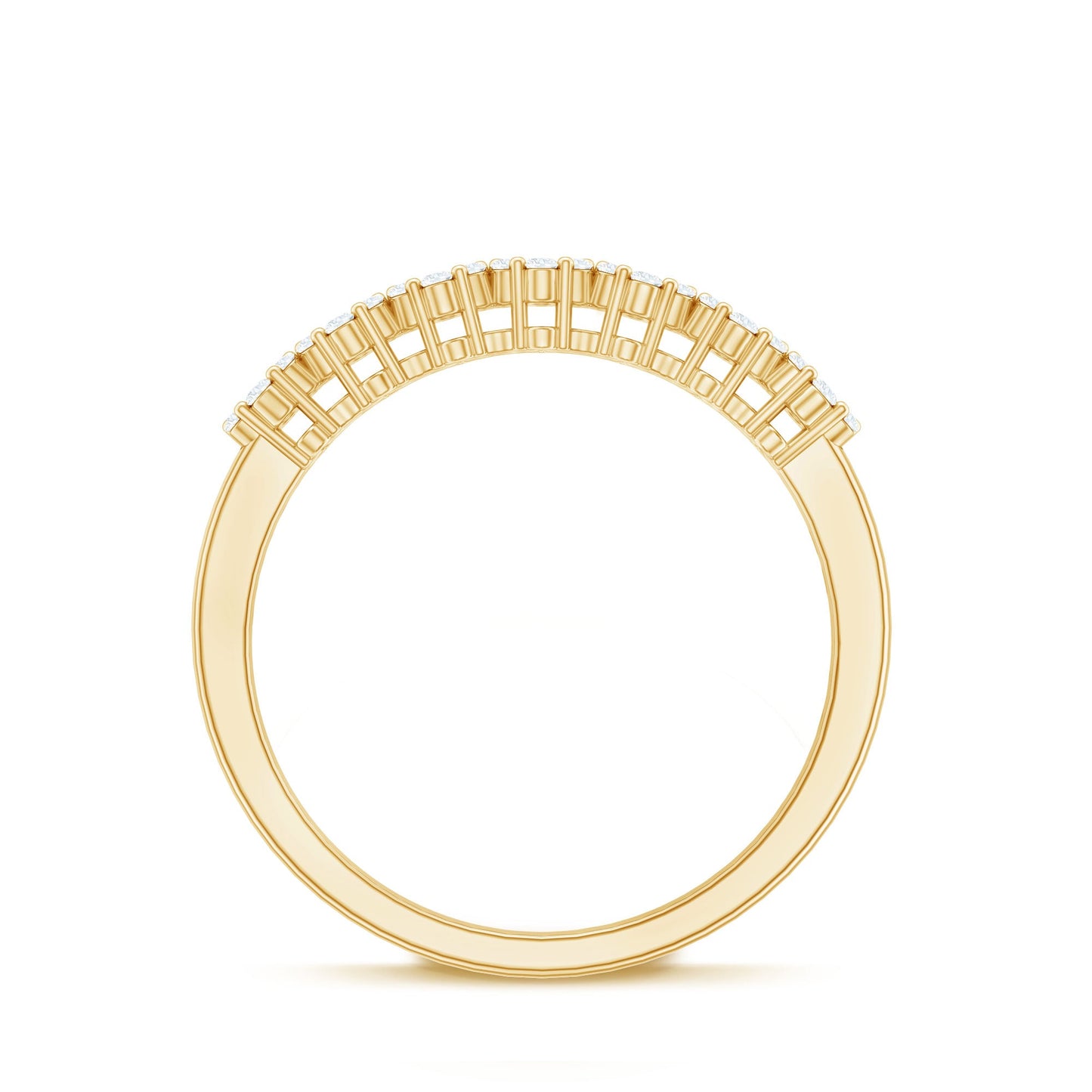 Minimalist Moissanite Flower Wedding Band for Women