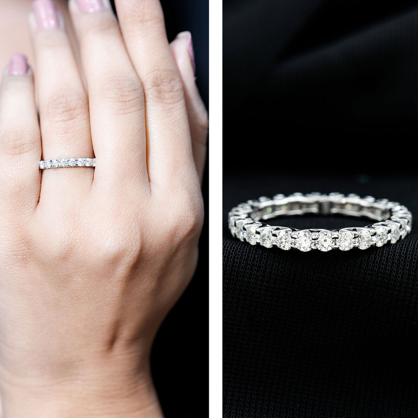 Brilliant Cut Moissanite Eternity Wedding Ring for Women
