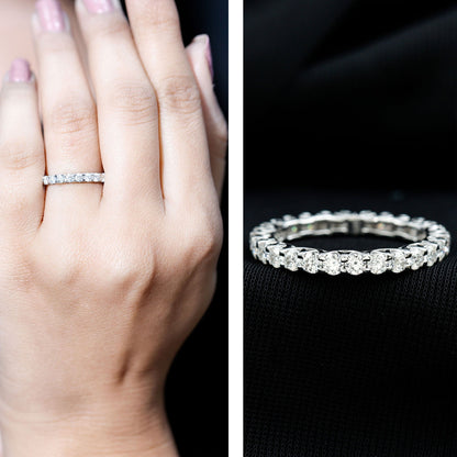 Brilliant Cut Moissanite Eternity Wedding Ring for Women