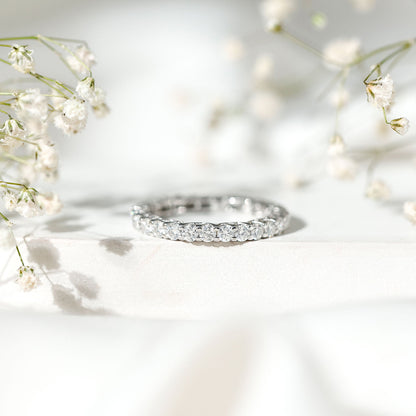 Brilliant Cut Moissanite Eternity Wedding Ring for Women