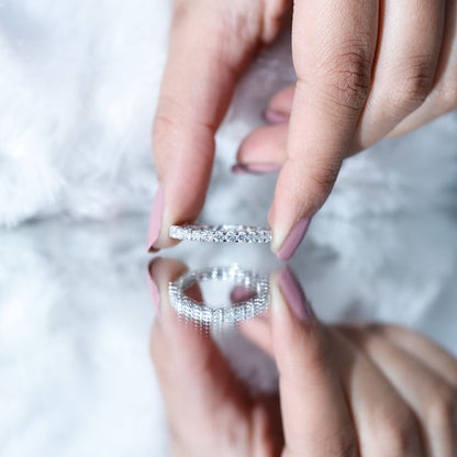 Brilliant Cut Moissanite Eternity Wedding Ring for Women