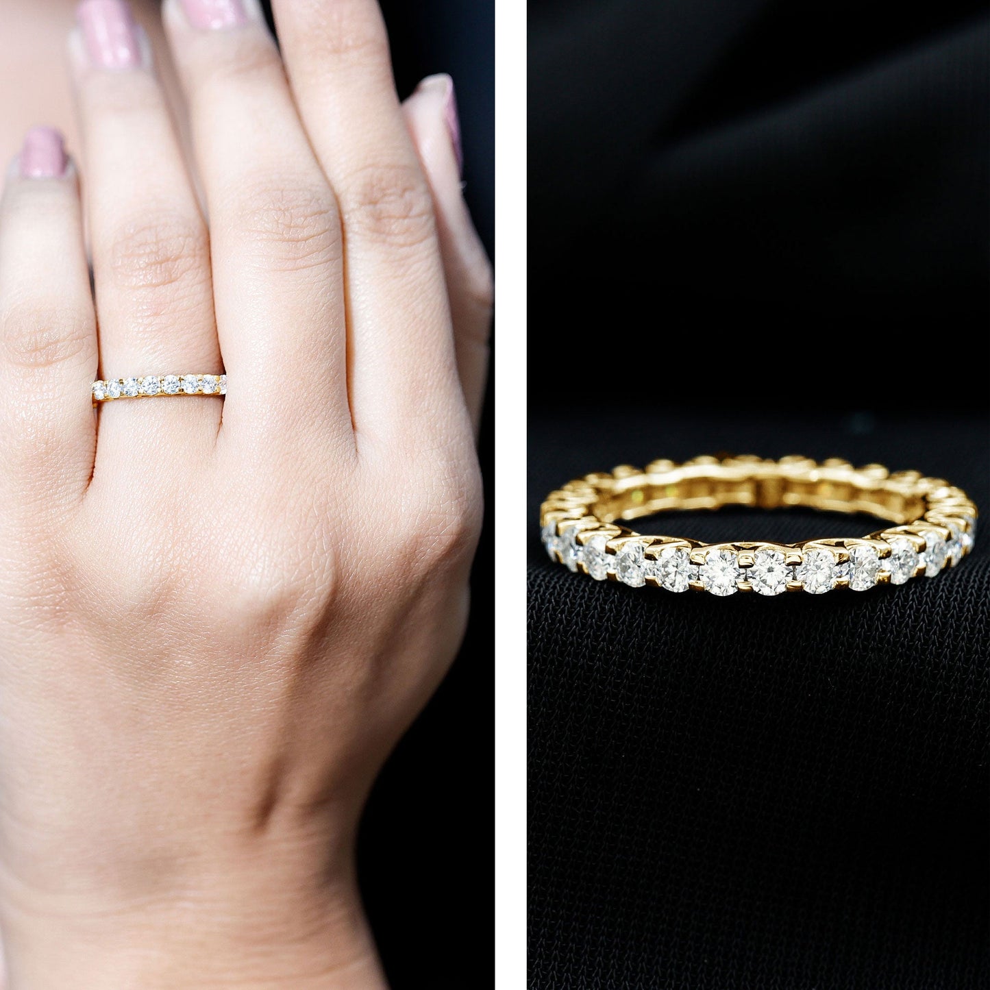 Brilliant Cut Moissanite Eternity Wedding Ring for Women