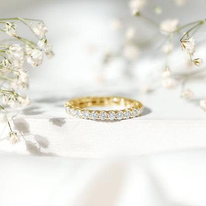 Brilliant Cut Moissanite Eternity Wedding Ring for Women