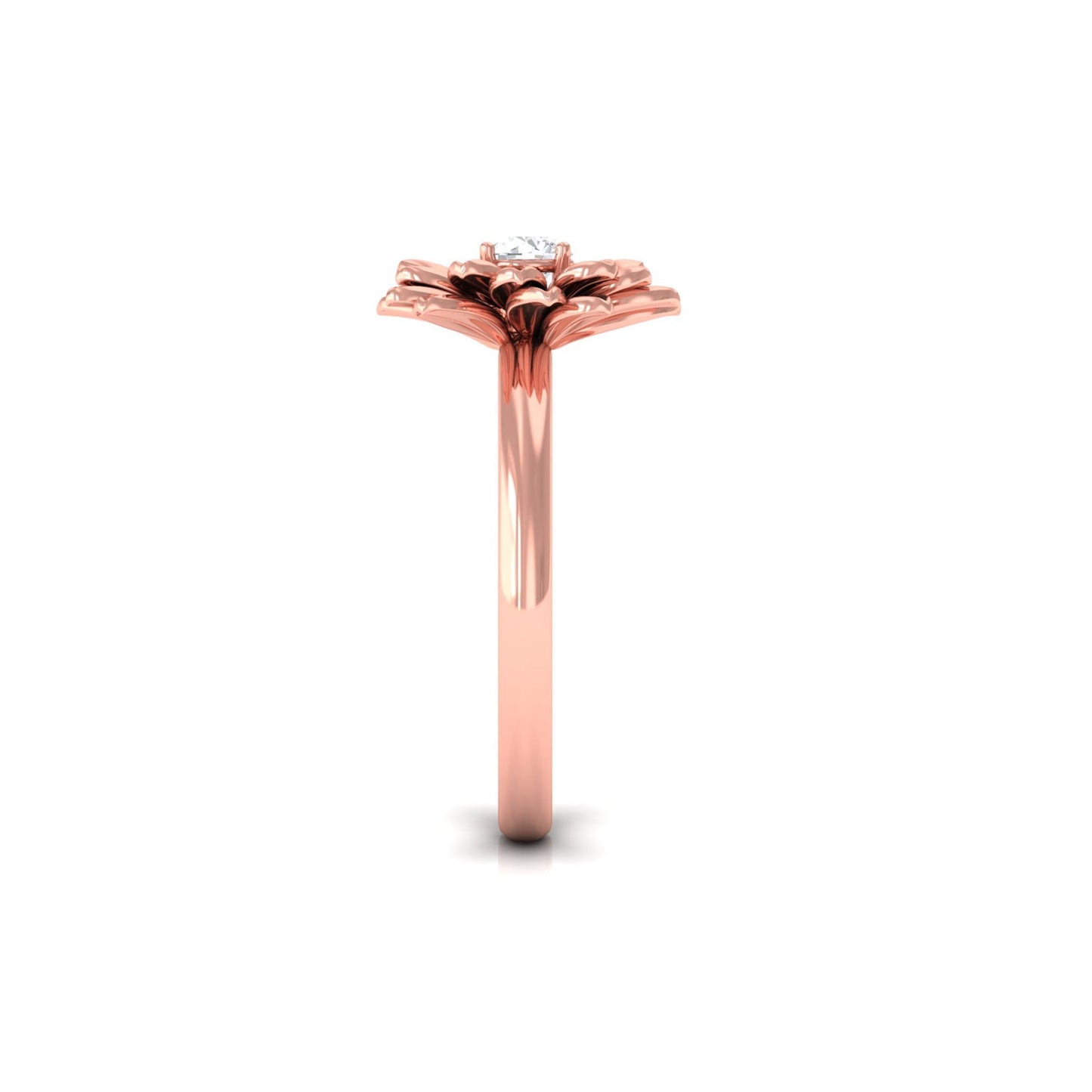 Certified Real Diamond Floral Engagement Ring