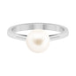 7.4 Carat Freshwater White Pearl Solitaire Engagement Ring