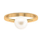 7.4 Carat Freshwater White Pearl Solitaire Engagement Ring