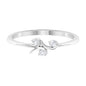 Certified Moissanite Three Stone Promise Ring