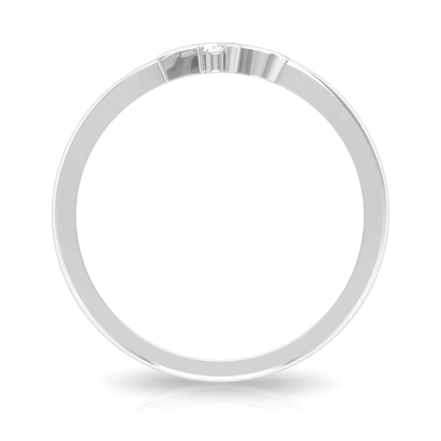 Certified Moissanite Three Stone Promise Ring