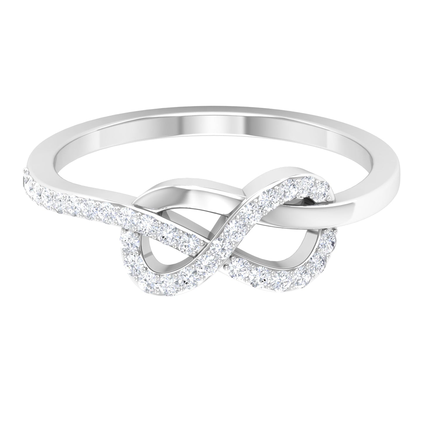 Certified Natural Diamond Infinity Ring for Valentines