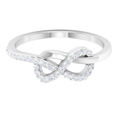 Certified Natural Diamond Infinity Ring for Valentines