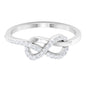 Certified Natural Diamond Infinity Ring for Valentines