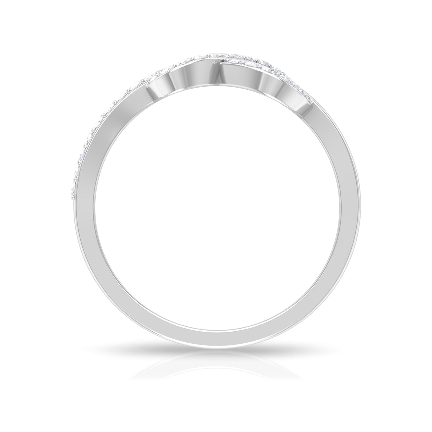 Certified Natural Diamond Infinity Ring for Valentines