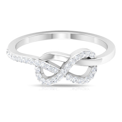 Certified Natural Diamond Infinity Ring for Valentines