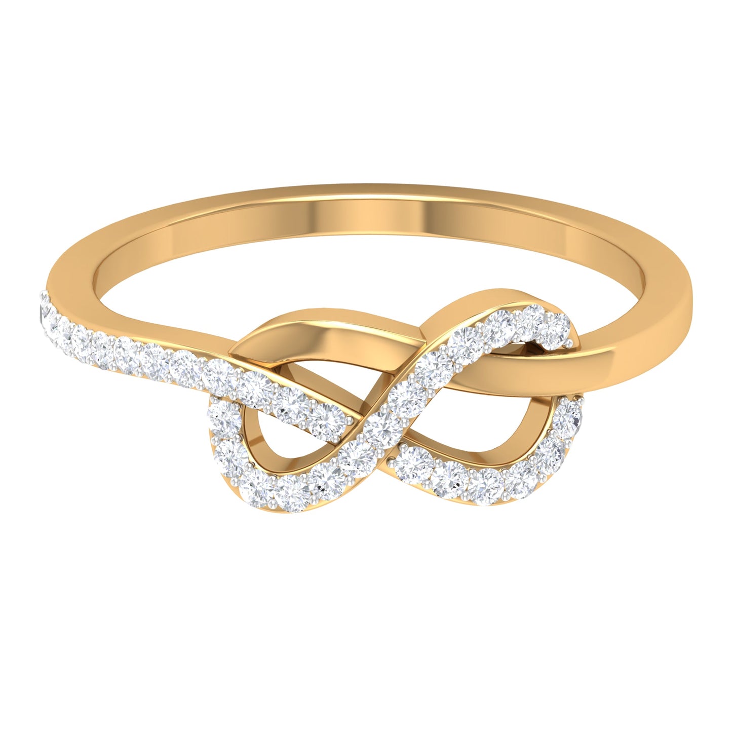 Certified Natural Diamond Infinity Ring for Valentines
