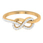Certified Natural Diamond Infinity Ring for Valentines