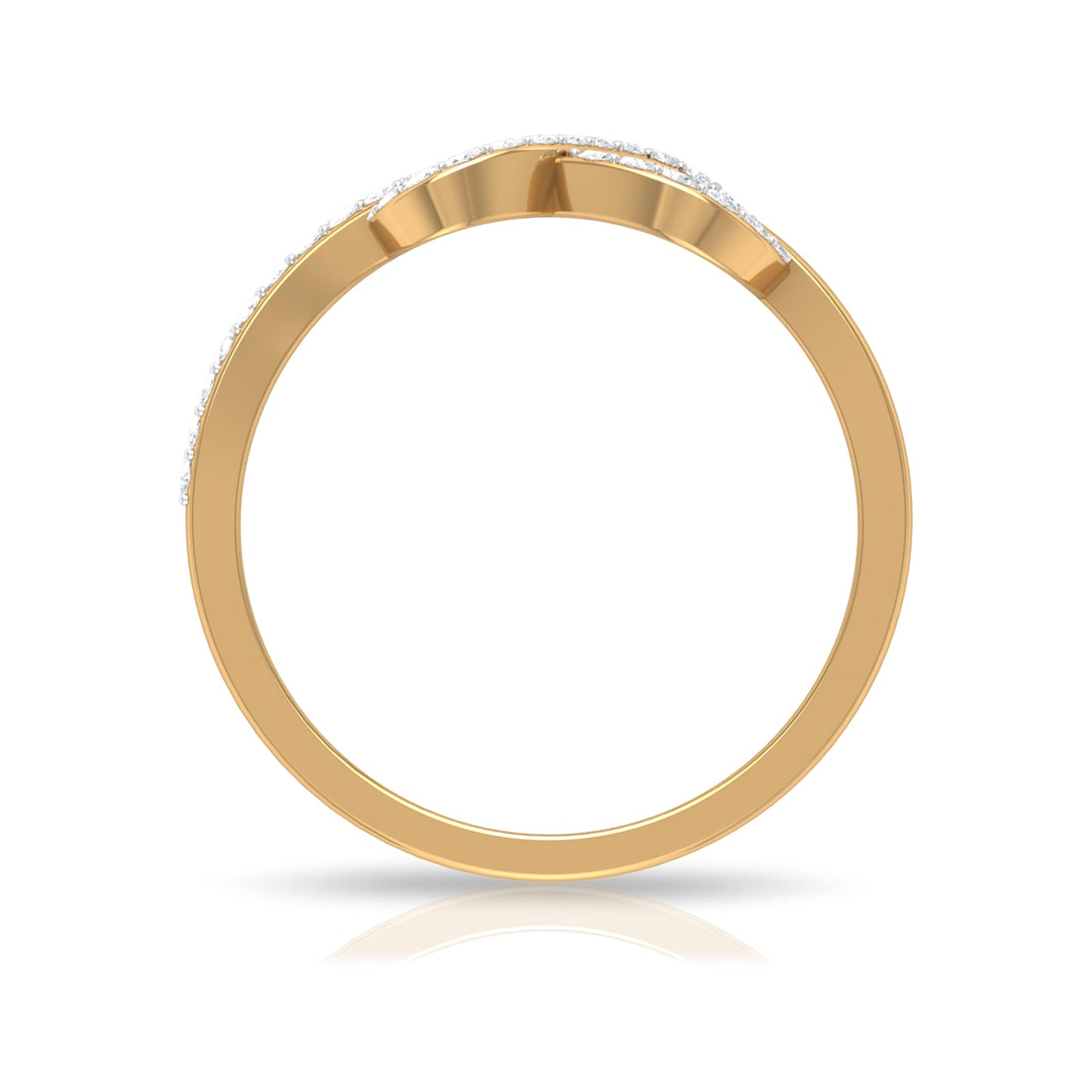 Certified Natural Diamond Infinity Ring for Valentines