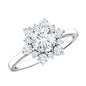 Claw Set Moissanite Halo Engagement Ring with Certificate