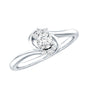 Certified Real Diamond Promise Ring with Bypass Shank
