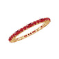 Baguette and Round Lab Created Ruby Eternity Ring