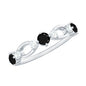 Certified Lab Grown Black and White Diamond Promise Ring