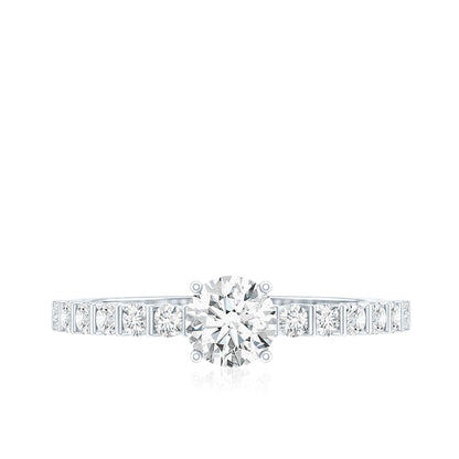 Round Brilliant Cut Moissanite Proposal Ring
