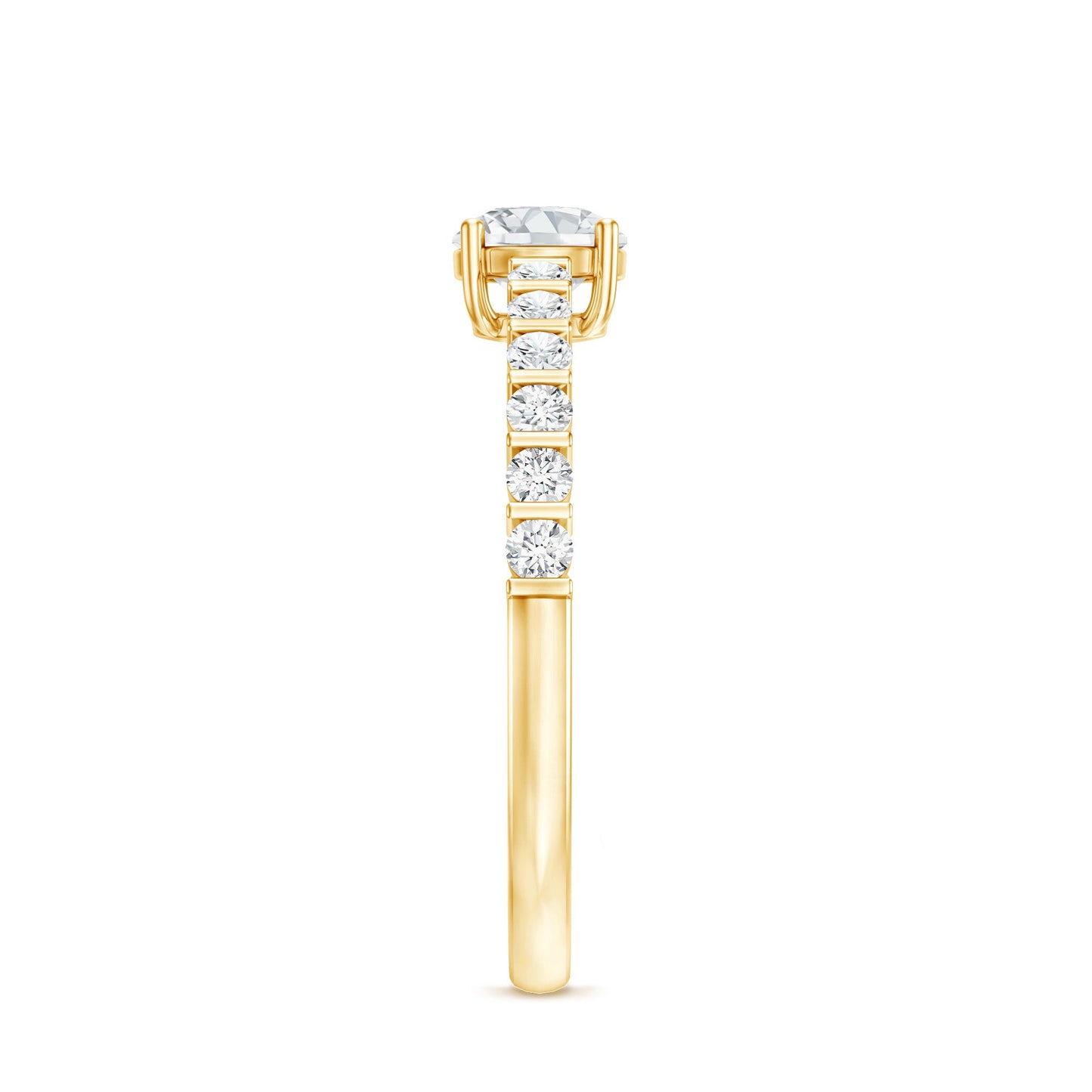 Round Brilliant Cut Moissanite Proposal Ring