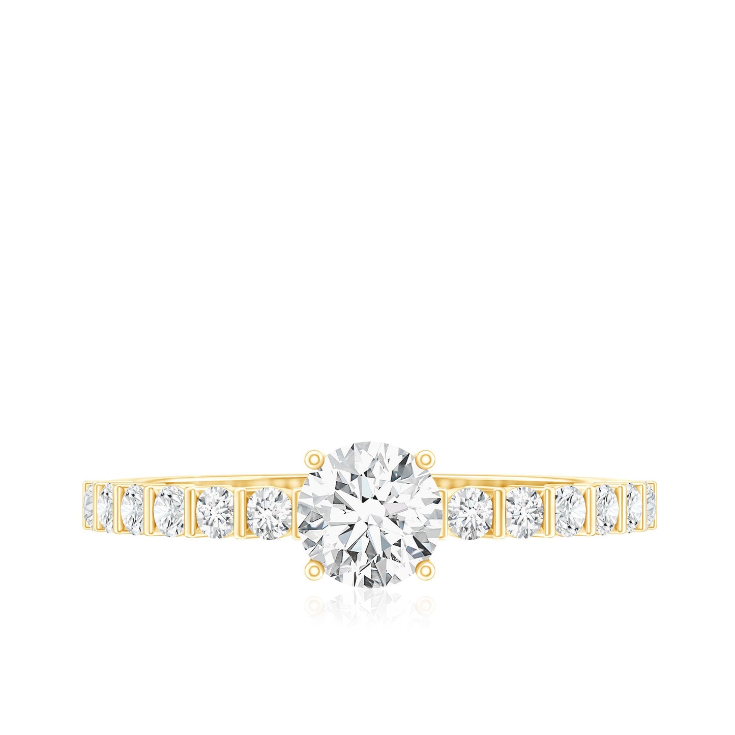 Round Brilliant Cut Moissanite Proposal Ring