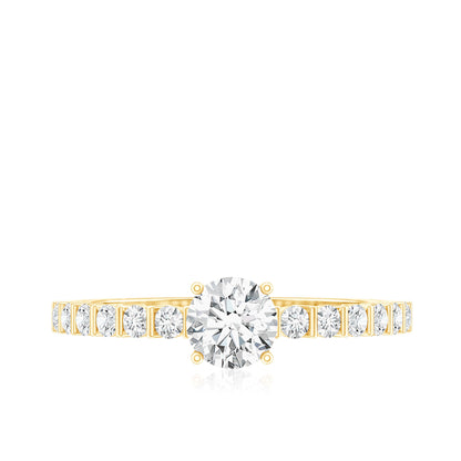 Round Brilliant Cut Moissanite Proposal Ring