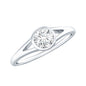 0.5 Carat Moissanite Solitaire Promise Ring in Split Shank