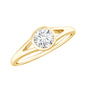 0.5 Carat Moissanite Solitaire Promise Ring in Split Shank