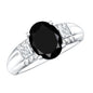 Certified 4.2 Carat Lab Grown Black and White Diamond Statement Engagement Ring