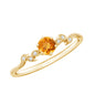 Nature Inspired Citrine and Diamond Proposal Ring for Her