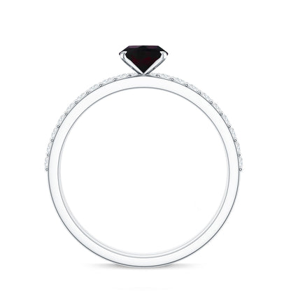 0.9 Carat Oval Cut Black Opal Wedding Ring Set With Diamond