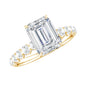 1.8 Carat Emerald Cut Lab Grown Diamond Engagement Ring with Accent