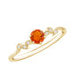 Minimalist Fire Opal and Diamond Promise Ring for Women
