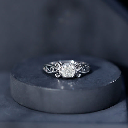 1.7 Carat Lab Grown Diamond Cushion Engagement Ring
