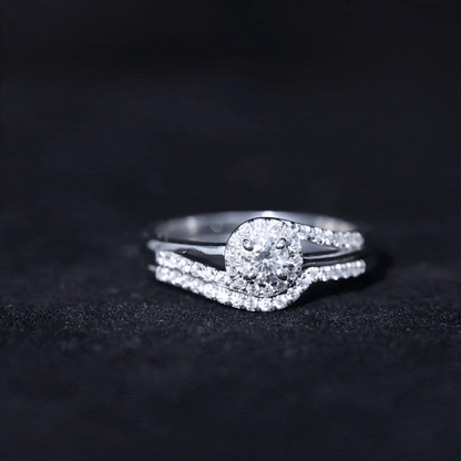 Certified Diamond Engagement Ring with Wedding Band