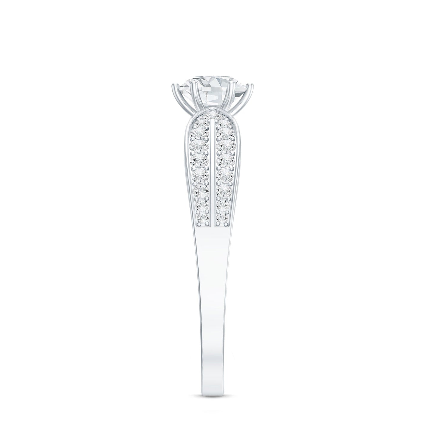 Certified Solitaire Lab Grown Diamond Promise Engagement Ring
