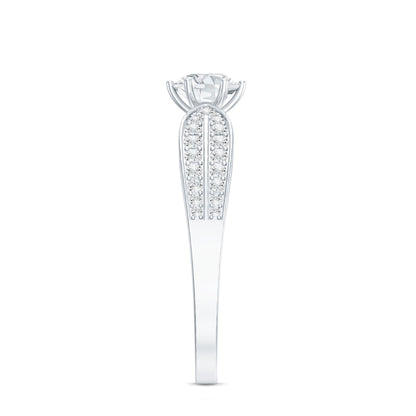 Certified Solitaire Lab Grown Diamond Promise Engagement Ring