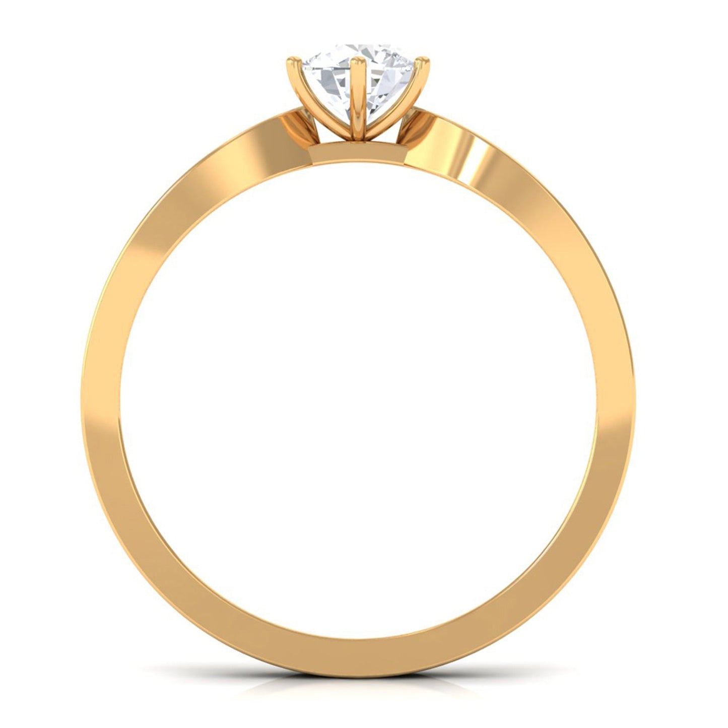 Certified Solitaire Lab Grown Diamond Promise Engagement Ring