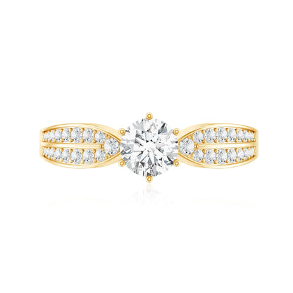 Certified Solitaire Lab Grown Diamond Promise Engagement Ring