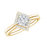 Princess Cut Lab Grown Diamond Bridal Ring Set