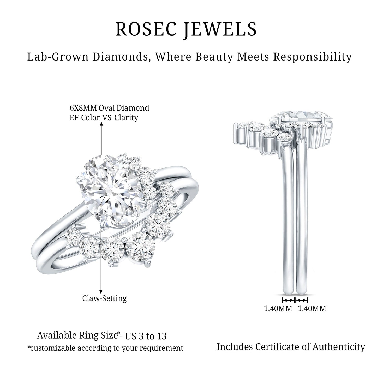 Lab Grown Diamond Engagement and Bridal Ring Sets
