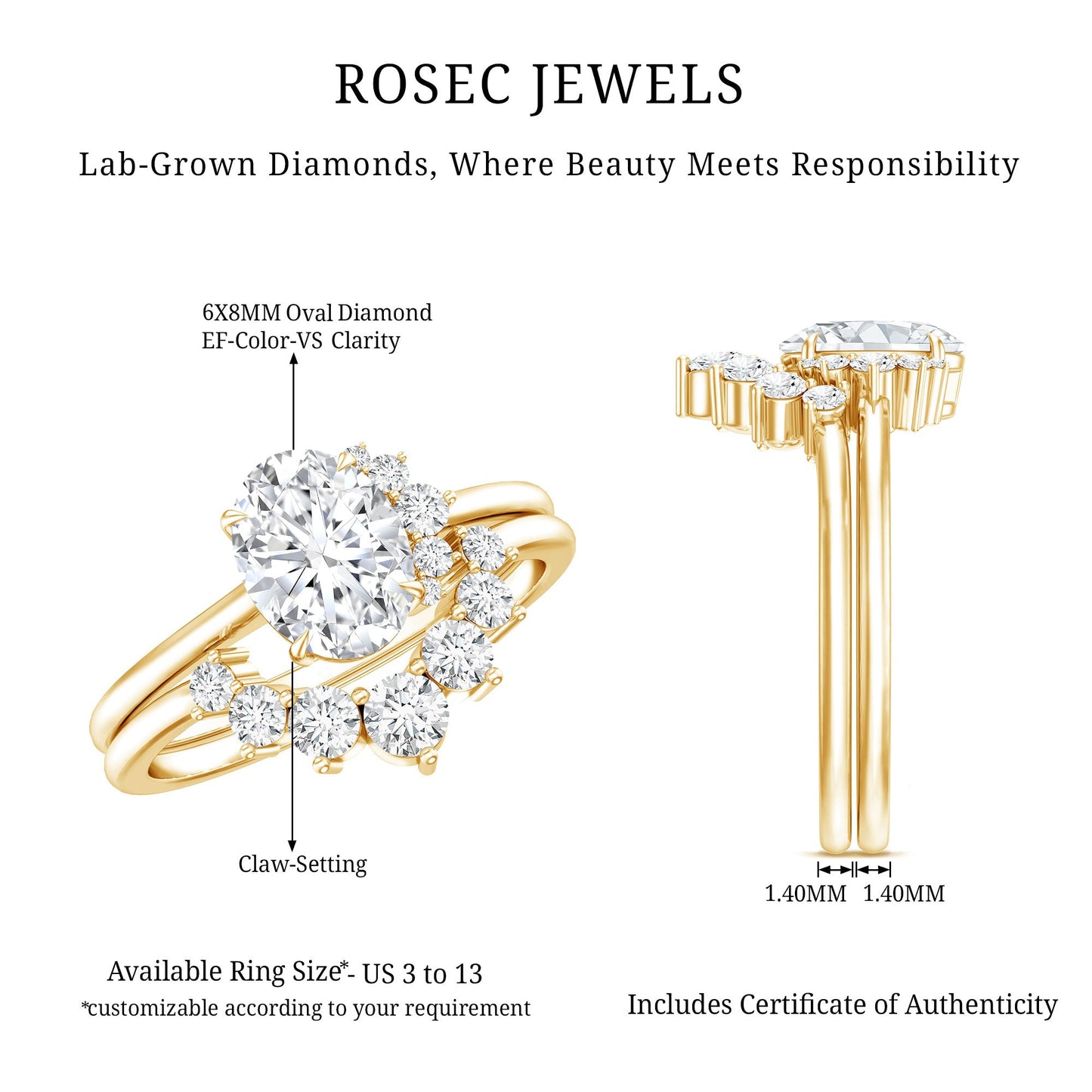 Lab Grown Diamond Engagement and Bridal Ring Sets