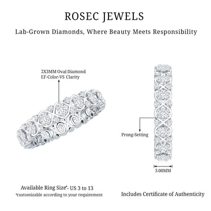 Full Eternity Lab Grown Diamond Wedding Ring For Her