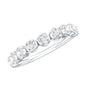 Bezel Set Lab Grown Diamond Half Eternity Ring