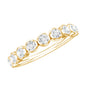 Bezel Set Lab Grown Diamond Half Eternity Ring