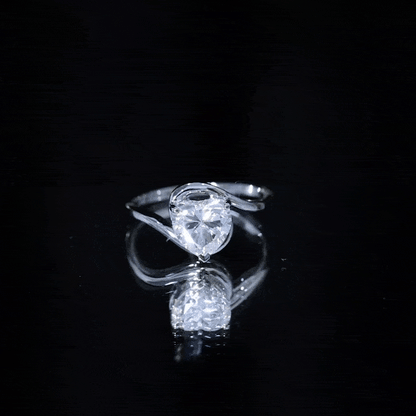 2 Carat Lab Grown Diamond Heart Shape Engagement Ring For Her
