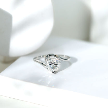 2 Carat Lab Grown Diamond Heart Shape Engagement Ring For Her